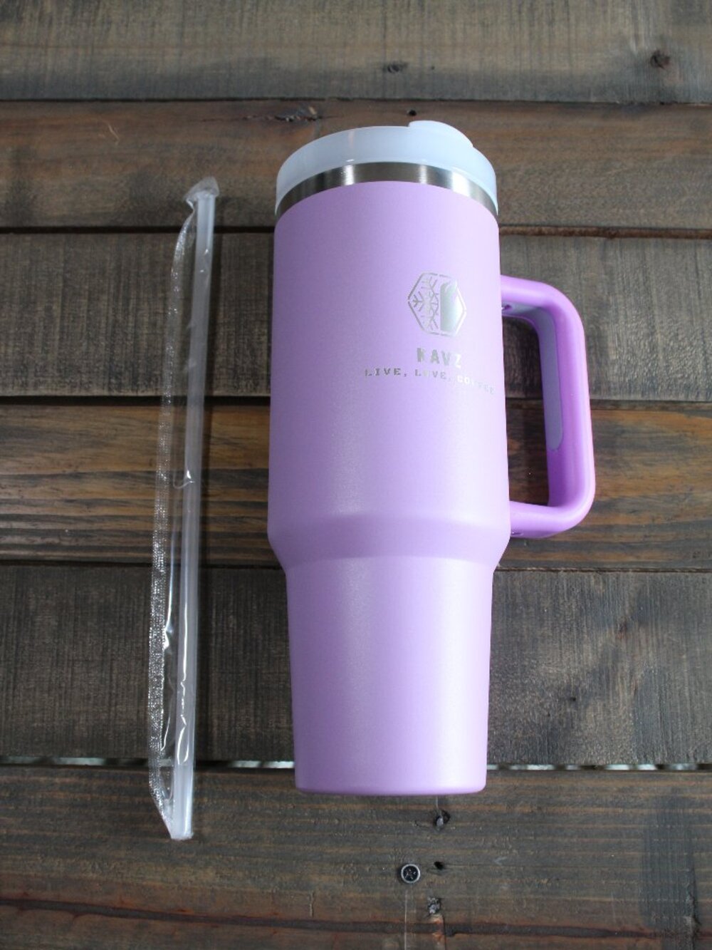 40oz Stainless Steel Tumbler with Lid and Straw - Picture 1 of 3